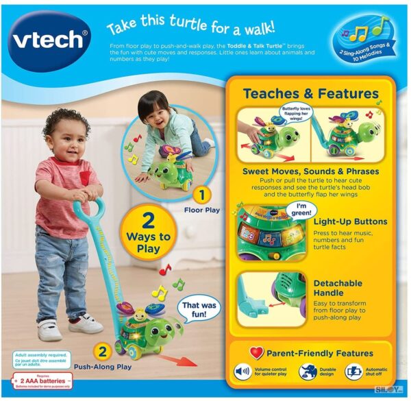 VTECH (USA) 2-in-1 Toddle and Talk Turtle