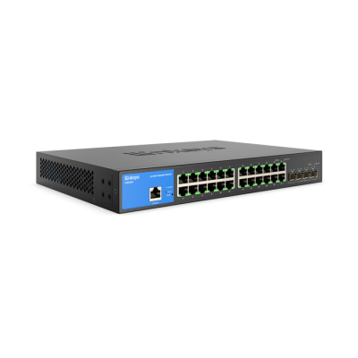 linksys business 24 port managed gigabit ethernet switch with 4 10g sfp+ uplinks lgs328c eu